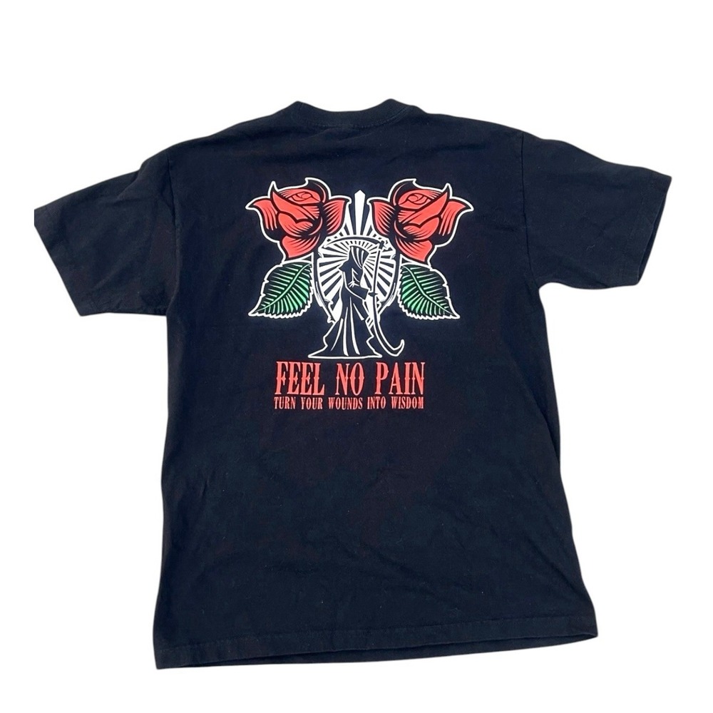 Empyre Grim Reaper Roses Graphic Tee Black Mens Medium Y2K